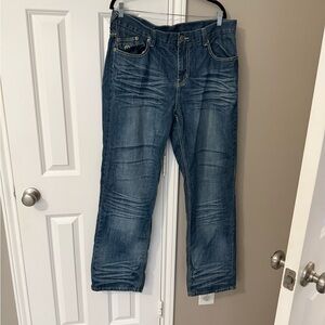 Men's Relaxed Fit Blue Jeans - Size 36